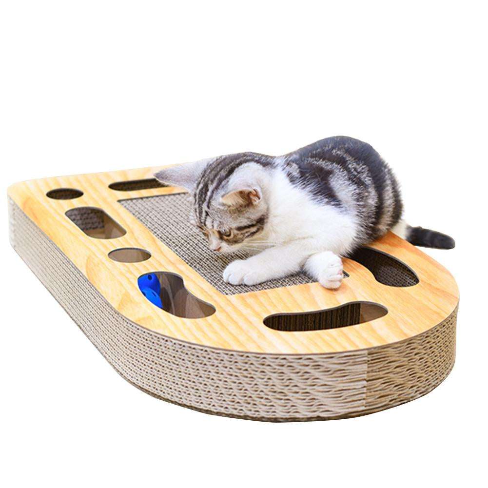 Cat toy claws cat scratch board wear-resistant creative corrugated paper cat hole turntable ball funny cat toy