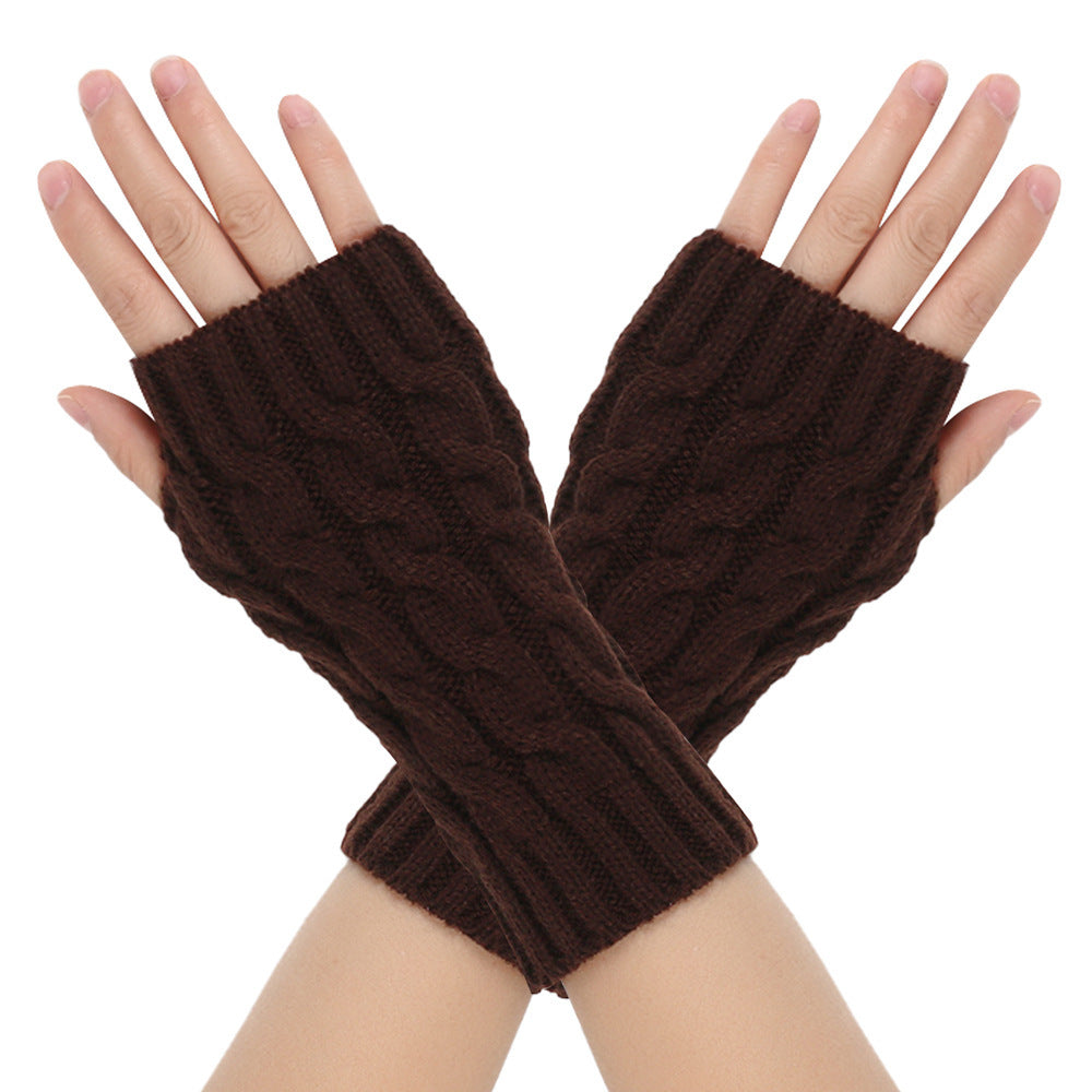 Warm Wool Gloves Winter Men's Open Finger - globaltradeleader