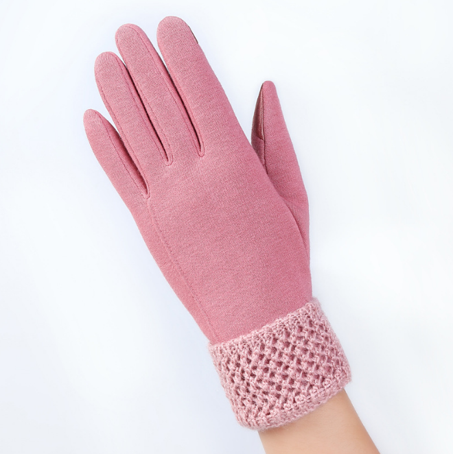 Touch screen ladies winter gloves outdoor sports cycling driving warm gloves not falling velvet gloves