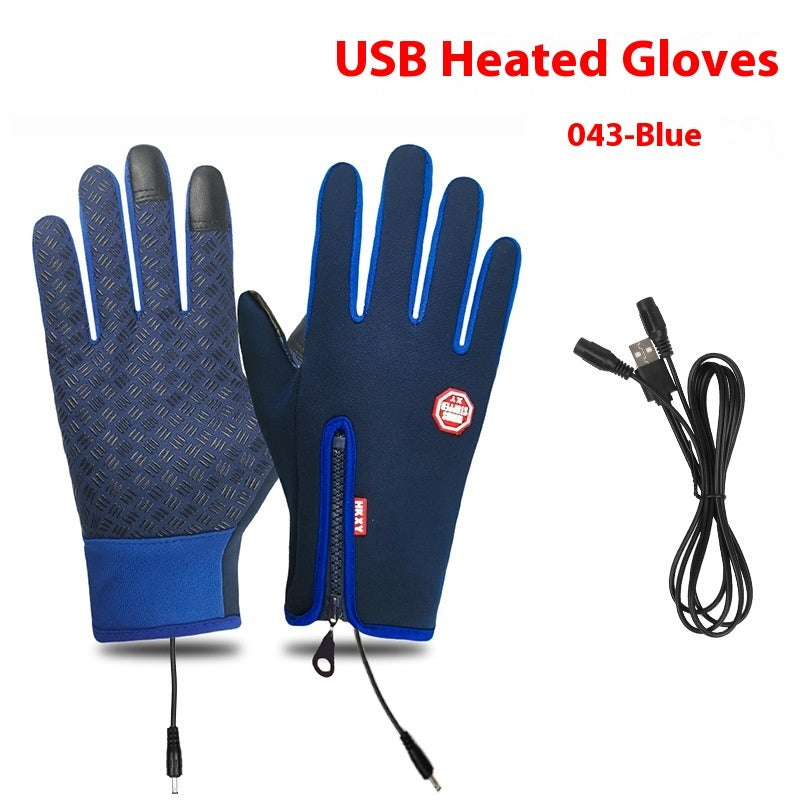 USB Electric Heating Heating Gloves Winter Outdoors Sports Skiing Warm Waterproof Non-slip - globaltradeleader