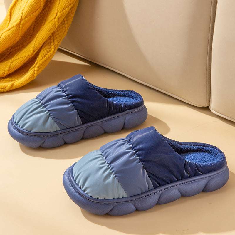 Gradient Slippers Plush Winter Shoes Women House Bedroom Slippers - globaltradeleader