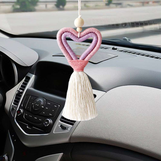 Creative And Simple Hand-woven Car Love Pendant