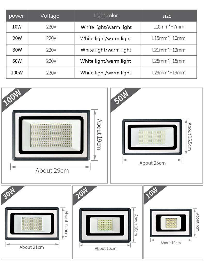 LED flood light outdoor light - globaltradeleader