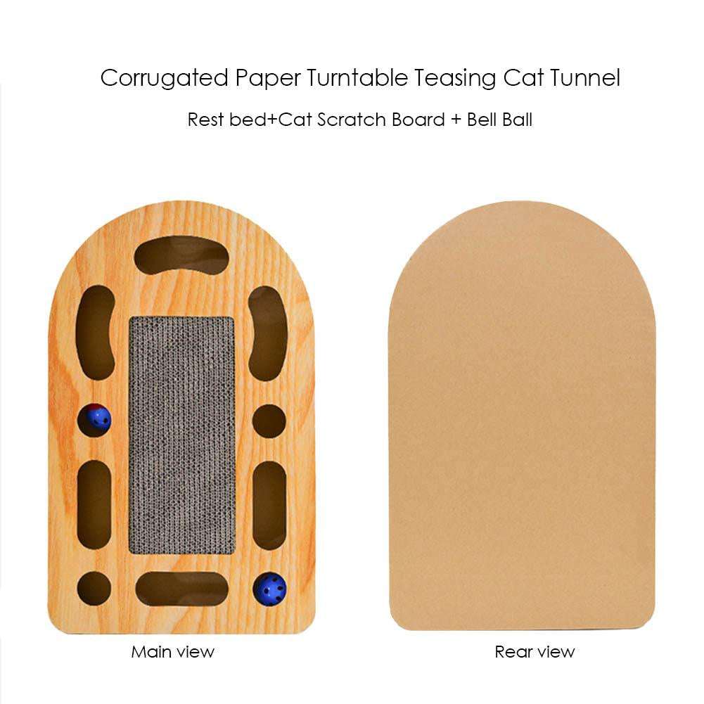 Cat toy claws cat scratch board wear-resistant creative corrugated paper cat hole turntable ball funny cat toy