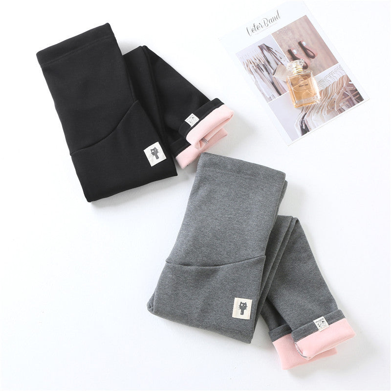 Maternity bottoming trousers with fleece - globaltradeleader