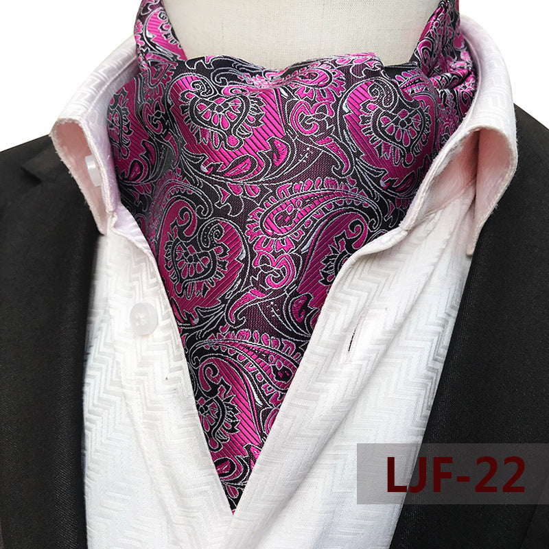 Men's Scarf Jacquard Polyester Fashionable And Warm