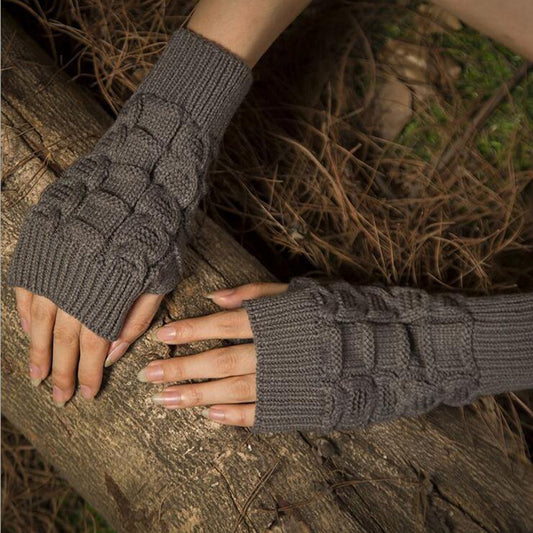 Warm Autumn And Winter Knitted Finger-exposing Half-finger Movement - globaltradeleader