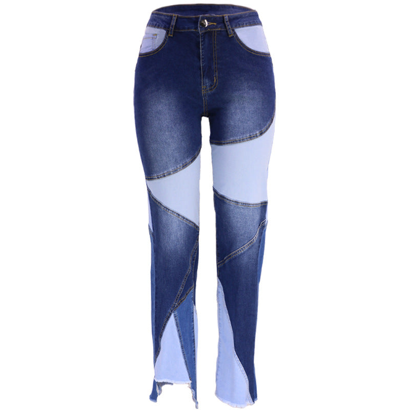 Summer New Patchwork Women's Denim Pants