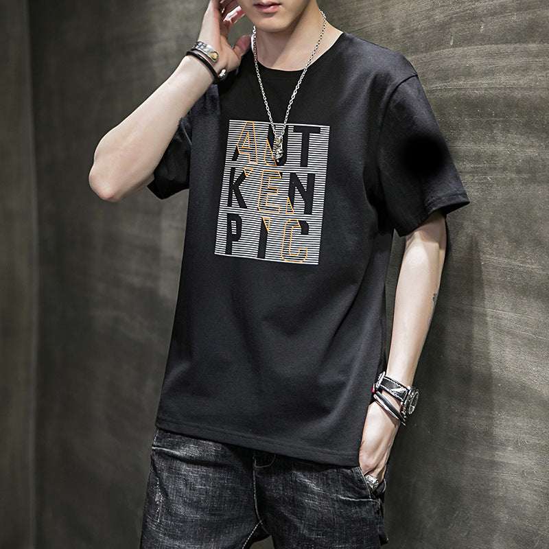 New Hong Kong Fashion Brand Cotton Short Sleeve T-shirt - globaltradeleader