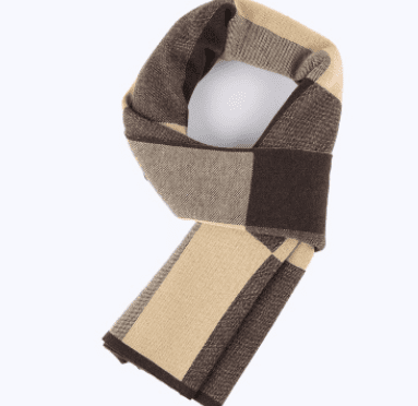 Men's scarf wool plaid scarf scarf winter scarf processing wholesale gift ladies knitting stitching