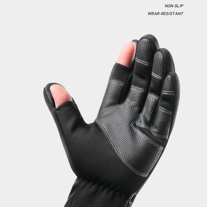 Cycling Leaking Two-finger Outdoor Sports Thickened Fishing Gloves