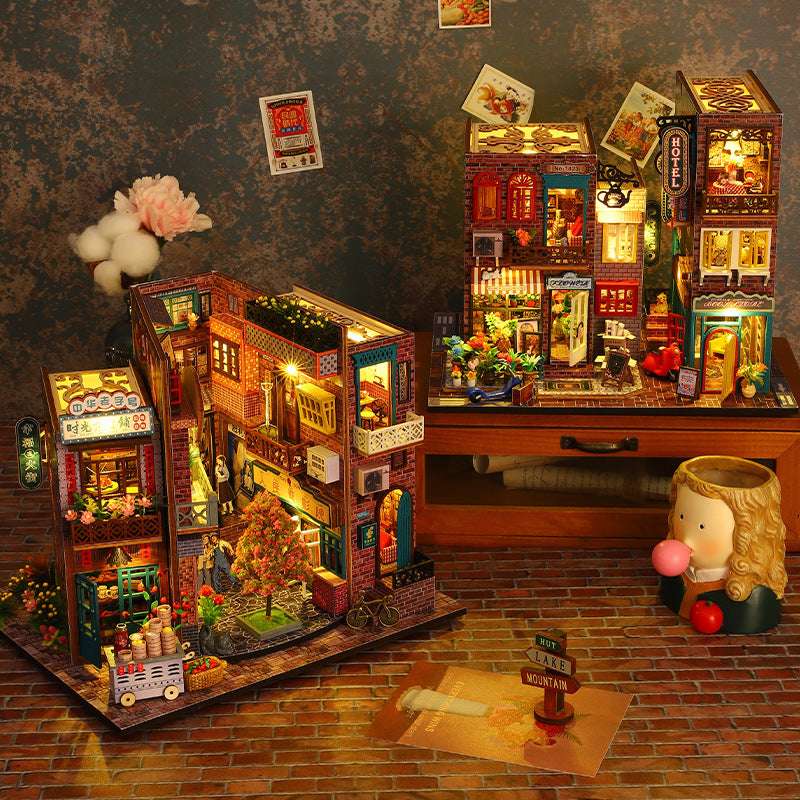 Diy Cottage Era Mark Hand-assembled 3D Puzzle Model Miniature House Model Ornaments