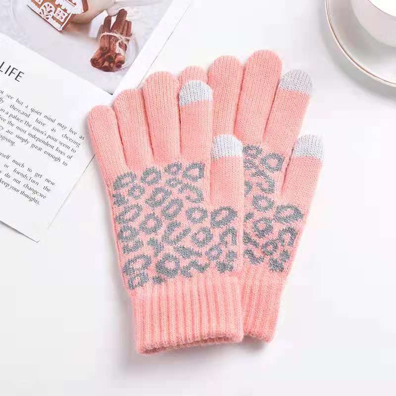 Winter Touch Screen Gloves Knitted Jacquard Men's And Women's Fingers - globaltradeleader