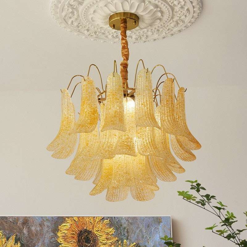 Crystal Shell Chandelier Retro Color Bedroom Glass Lamp - globaltradeleader