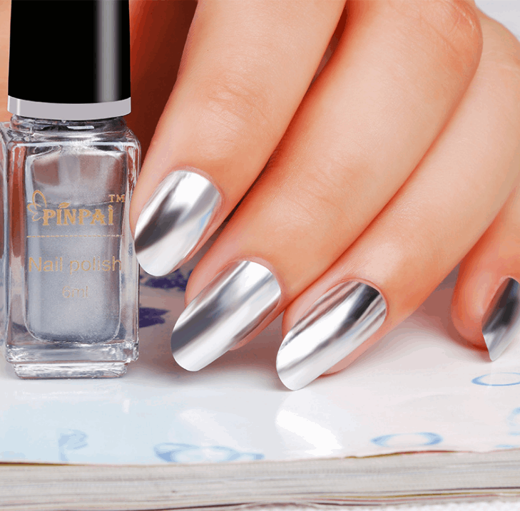 Mirror silver nail polish plating metal mirror silver oil 6m