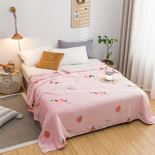 Home Flannel Peach Pattern Thermal Blanket