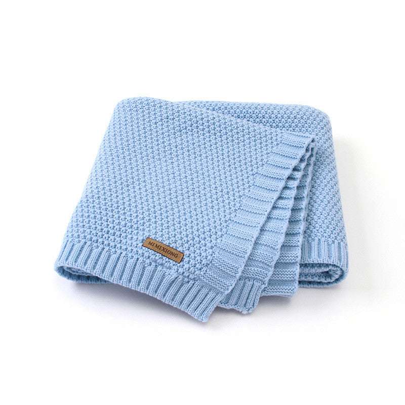 Boys And Girls Solid Color Knitted Blanket