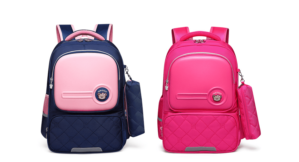 SUN EIGHT Orthopedic Backpack Girls School Bags School Bag For Girl Zipper Kid School Bag Cute Children Backpack Mochila Escol