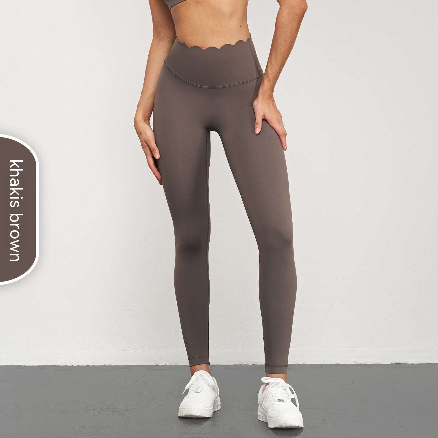 High Top Sports Leggings Peach Hip Running Yoga - globaltradeleader