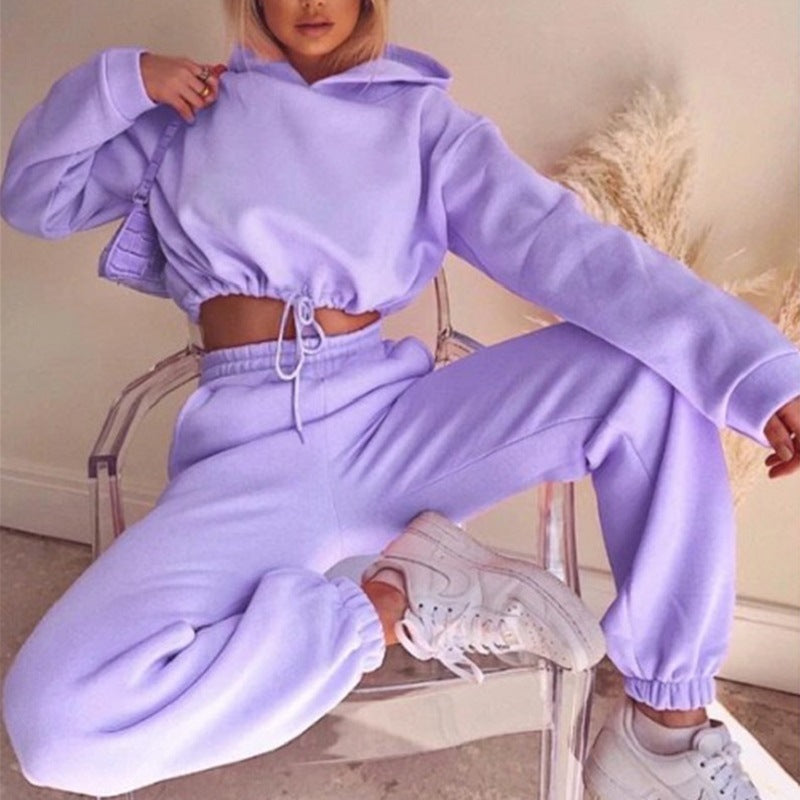 Jogging Suits For Women 2 Piece Sweatsuits Tracksuits Sexy Long Sleeve HoodieCasual Fitness Sportswear - globaltradeleader