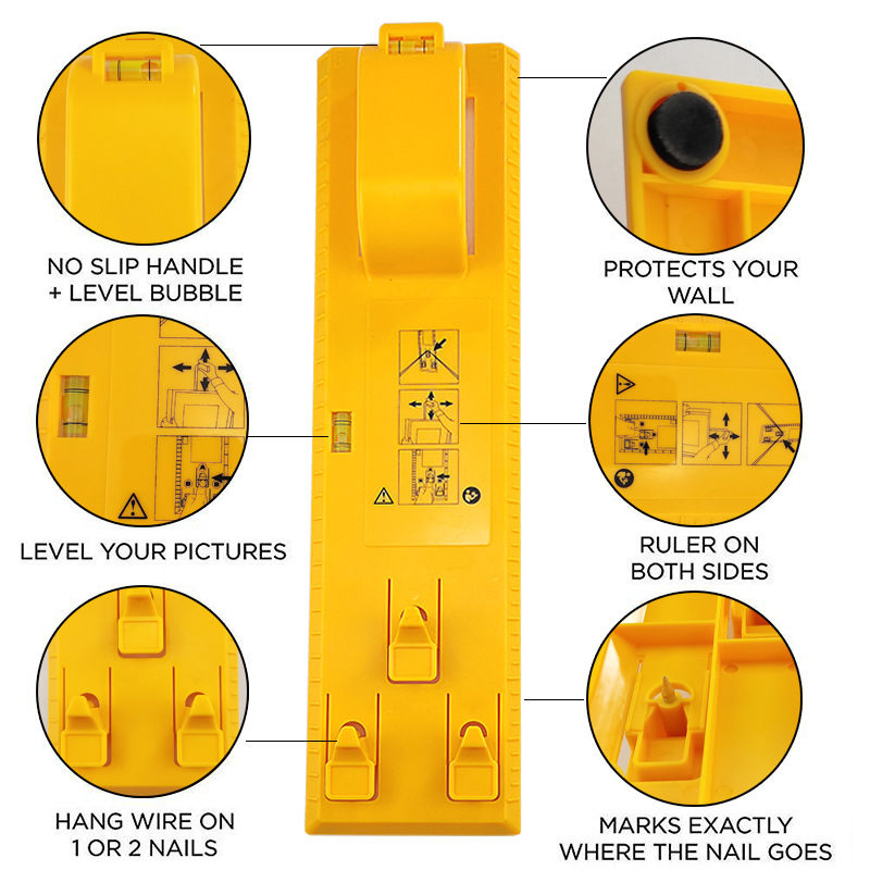 Photo Album Balance Ruler With Photo Frame Level Ruler With Positioning Nail