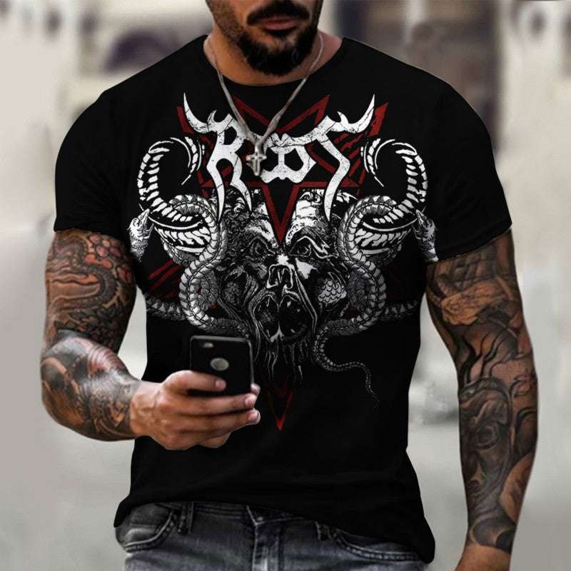 Men 3D Graphic Casual T-shirt - globaltradeleader
