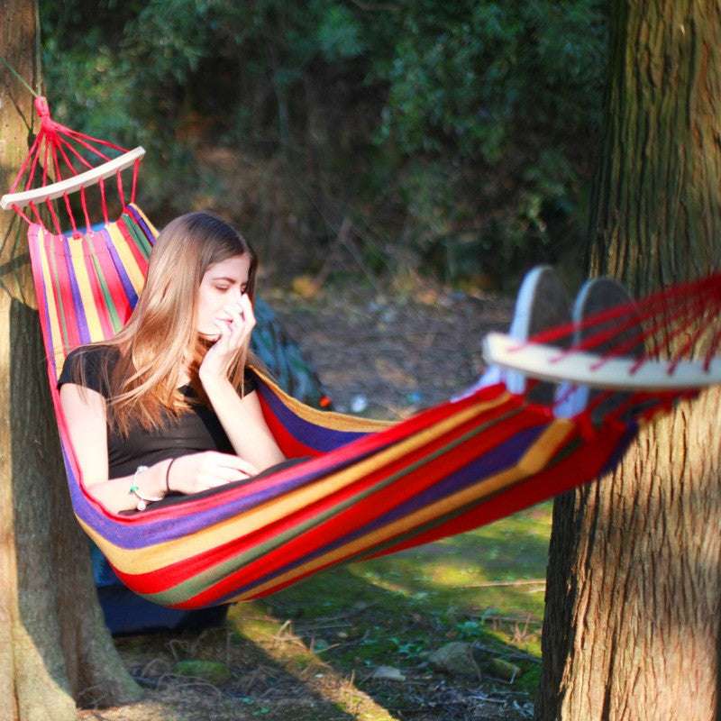 200x80cm Backpacking Hammock Portable Canvas Parachute Outdoor Single Hammock