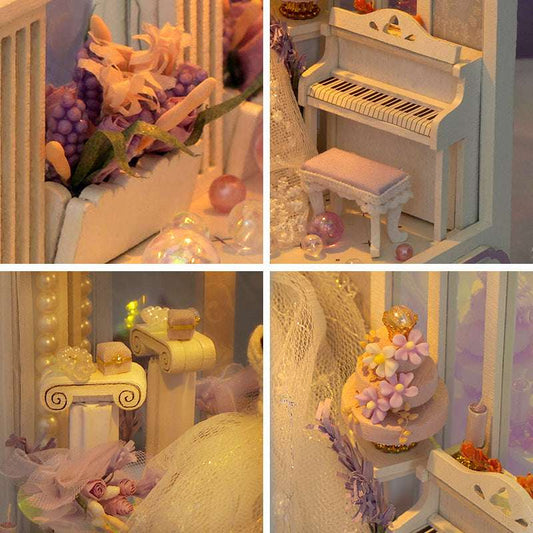 Diy Cottage Book Stand TC21 Hand-assembled House Model Decoration - globaltradeleader