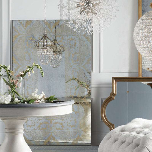 Retro Crystal Chandelier Wrought Iron Forged Crown Lamp - globaltradeleader