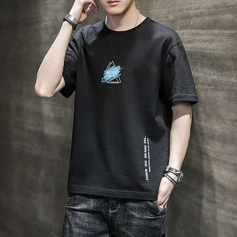 New Hong Kong Fashion Brand Cotton Short Sleeve T-shirt - globaltradeleader