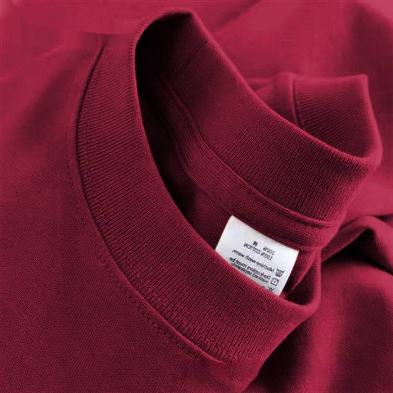 High Quality Cotton Heavy Loose Bottoming Shirt Casual Basic T-shirt Pure Cotton Retro Solid Color Round Neck Men's Short Sleeve - globaltradeleader