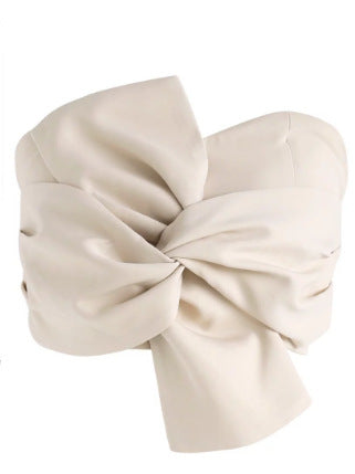 Fashion Versatile Short Bow Top Navel Tube Top - globaltradeleader