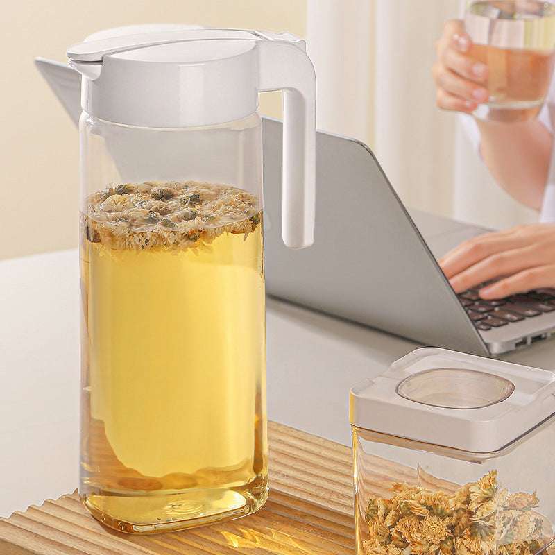 Press Type Plastic Cold Water Jug Large Capacity Fruit Juice Tea Drinking Cup - globaltradeleader