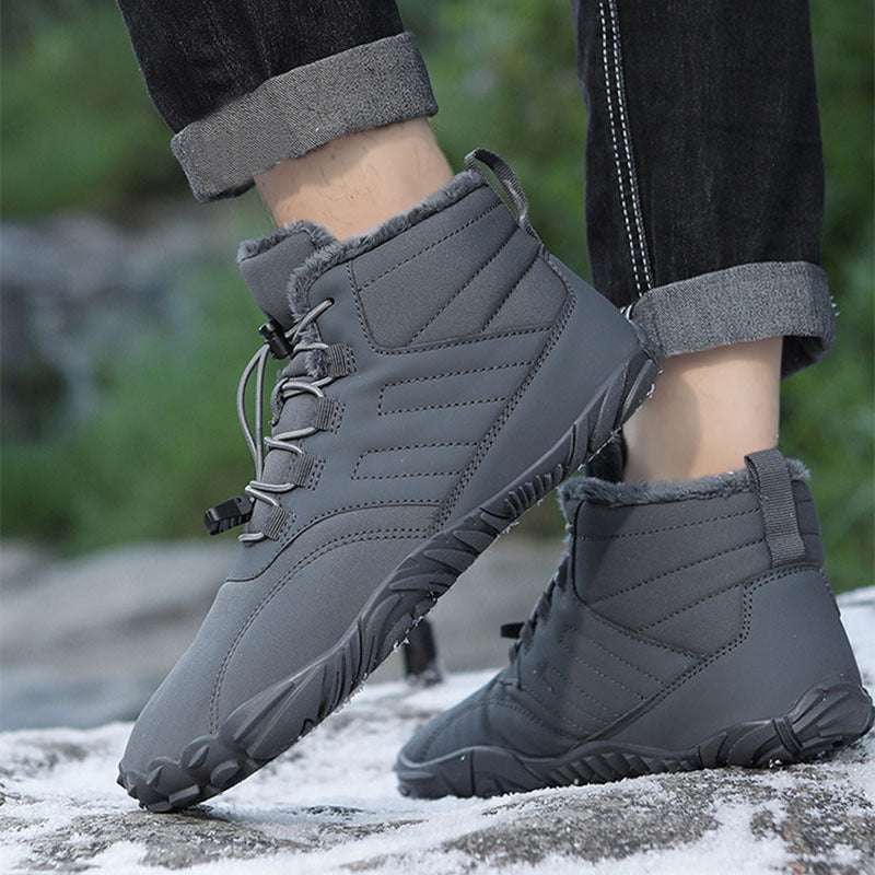 Outdoor Sports Cotton Shoes For Men And Women Winter Warm Slip-on Boots Wear-resistant Anti-ski Thickened Shoes Couple - globaltradeleader