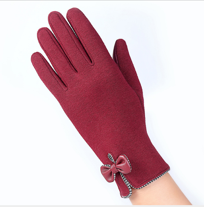 Touch screen ladies winter gloves outdoor sports cycling driving warm gloves not falling velvet gloves