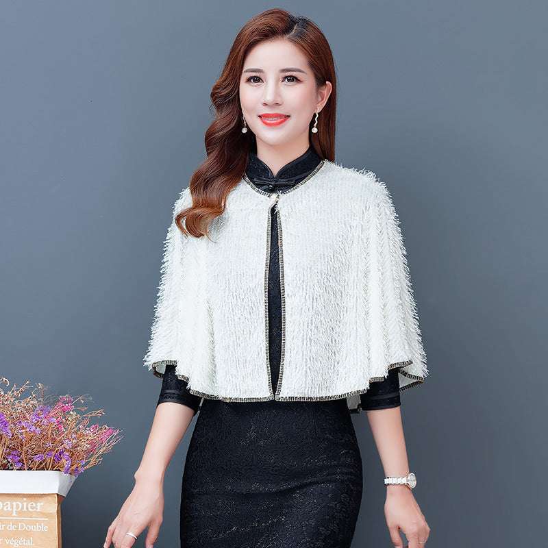 Cheongsam shawl women short cape round neck