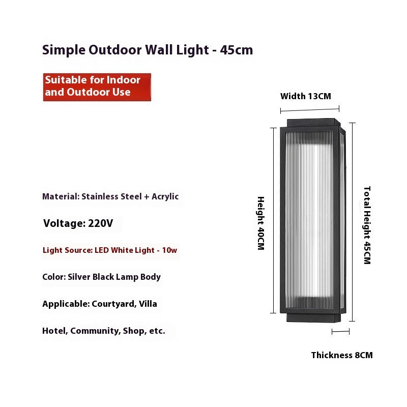 Outdoor Wall Lamp Waterproof Stainless Steel - globaltradeleader