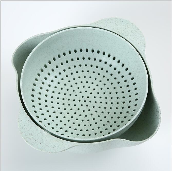 Kitchen Laundry Organizer Thickening Home Kitchen Plastic Rice Friut Bowl Washing Rice Sieve Basin Washing Basket - globaltradeleader