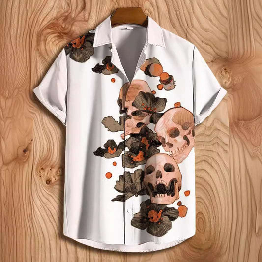 Summer Casual Printed Hawaiian Shirt Men's Vacation - globaltradeleader