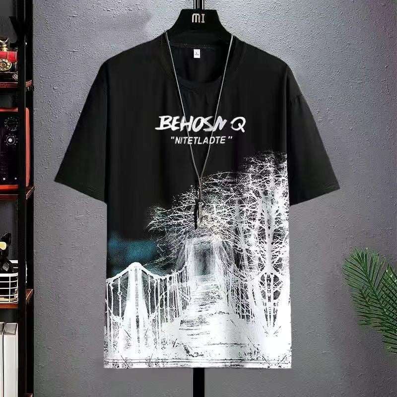 Men's Summer Half Sleeve Top Clothes Loose Men's Clothing T-shirt - globaltradeleader