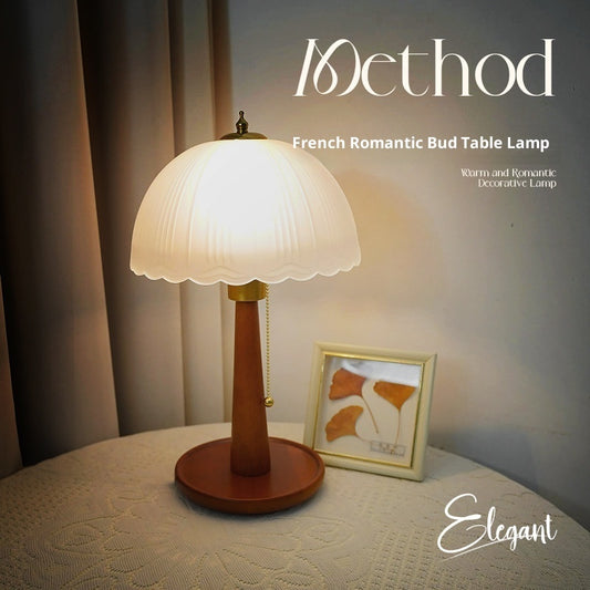 Silent Style Walnut Colors Glass Lamp French High Sense - globaltradeleader