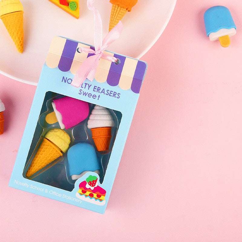 Cute Cake Gift Box Pencil Eraser