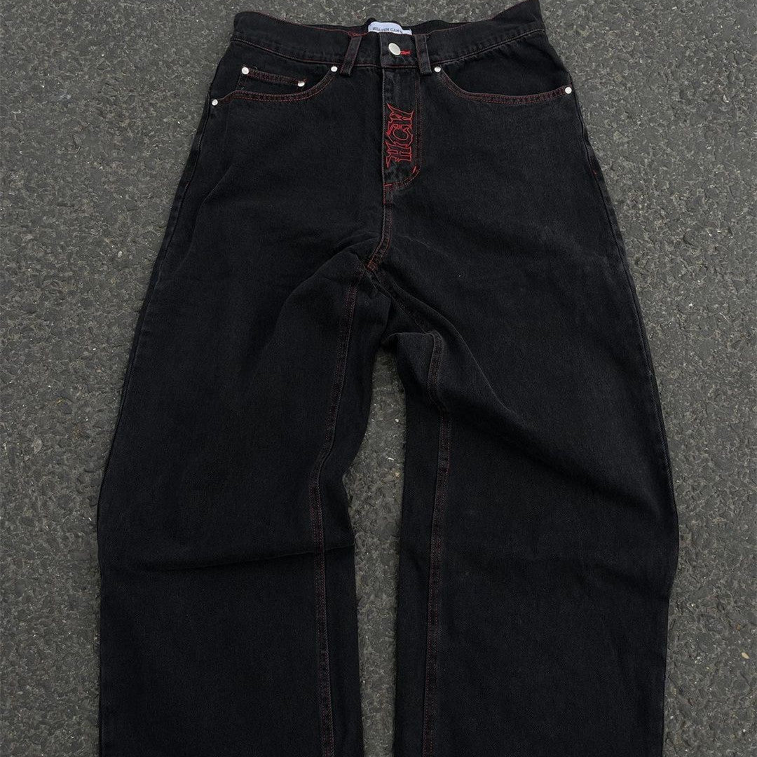 Men's Fashion Casual Loose Straight Wide Leg Pants