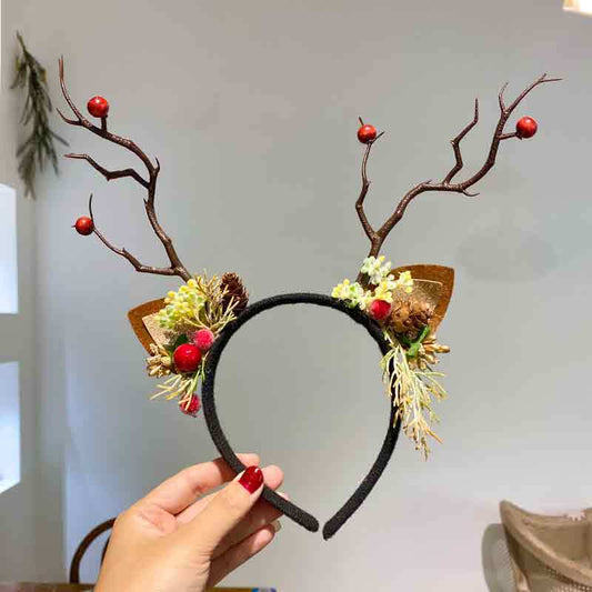 Christmas Mori Style Simulation Branch Headband