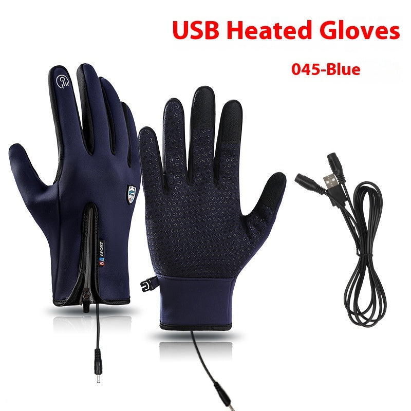 USB Electric Heating Heating Gloves Winter Outdoors Sports Skiing Warm Waterproof Non-slip - globaltradeleader