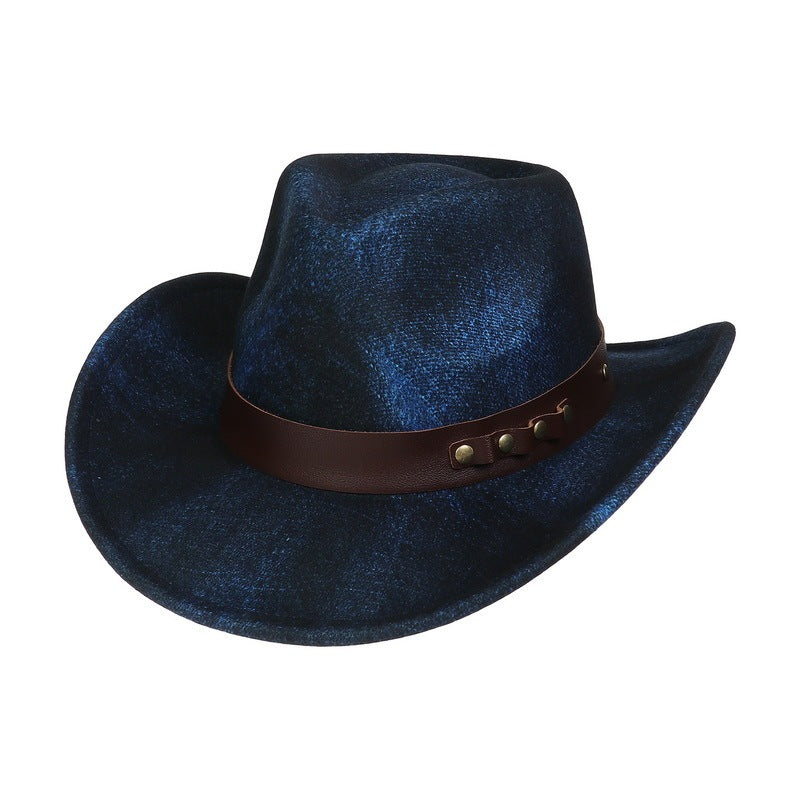 Western Cowboy Hat Felt Outdoor Sun Shade Top Hat Retro Jazz - globaltradeleader