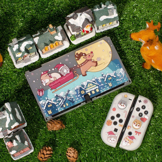 Christmas Cat And Dog TPU Soft Shell Game Console