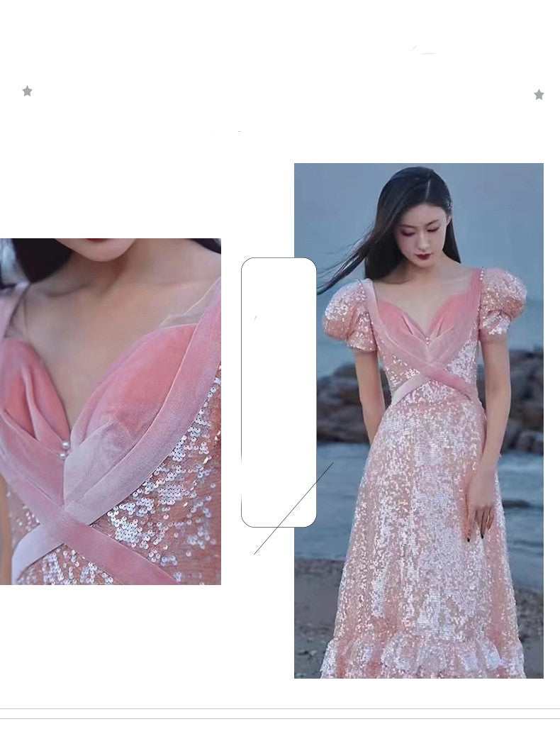 Pink Evening Dress For High End Luxury Women - globaltradeleader