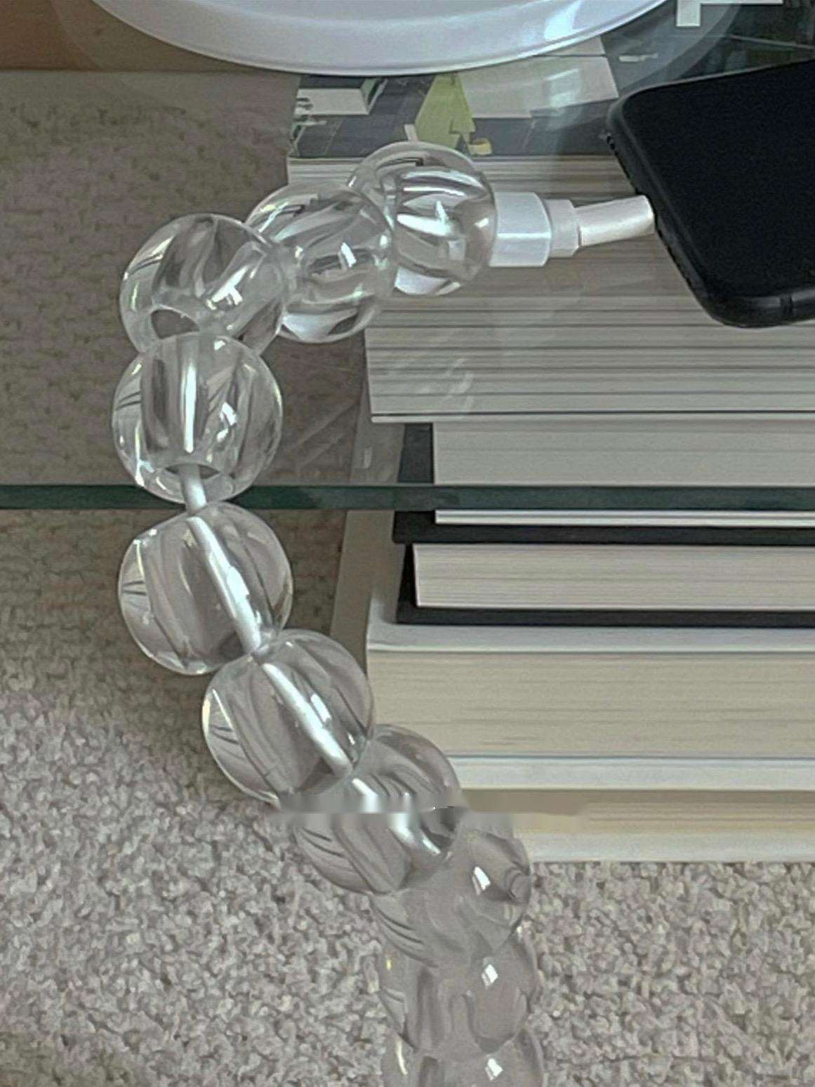 Transparent Bead Mobile Phone Data Cable