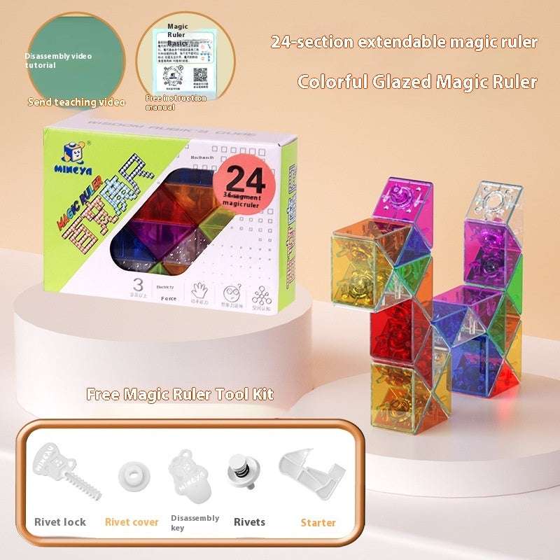 Glass Rubik's Snake Full Set Detachable Toys - globaltradeleader